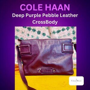 Cole Haan Small Crossbody Adjustable Strap Purse -Deep Purple